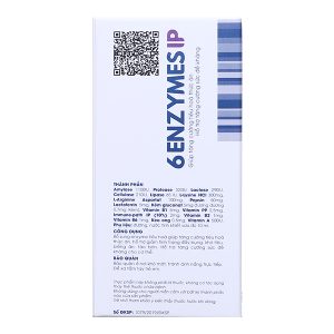 Siro 6 Enzymes IP tăng cường tiêu hóa, tăng đề kháng hộp 20 ống x 10ml