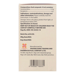 Dung dịch uống Abanuti 1g trị thiếu Carnitine (20 ống x 10ml)