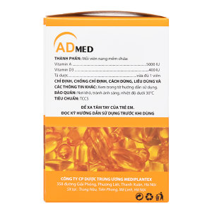 Admed trị tình trạng thiếu vitamin A-D (10 vỉ x 10 viên)
