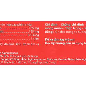 Agi-Neurin điều trị và dự phòng thiếu vitamin B1, B6, B12 (10 vỉ x 10 viên)