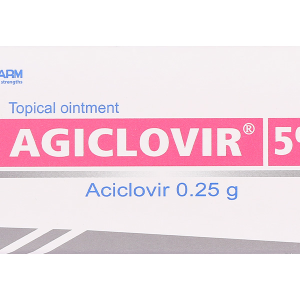 Agiclovir 5% trị các trường hợp nhiễm Herpes ở da và niêm mạc tuýp 5g
