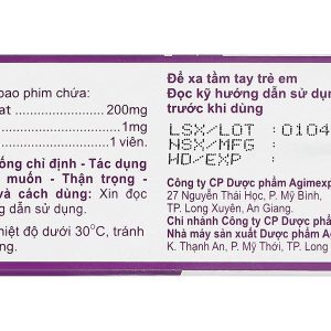 Agifivit phòng và điều trị bệnh thiếu máu do thiếu sắt và acid folic (10 vỉ x 10 viên)