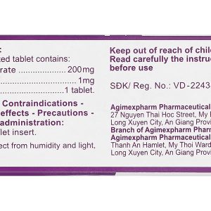 Agifivit phòng và điều trị bệnh thiếu máu do thiếu sắt và acid folic (10 vỉ x 10 viên)