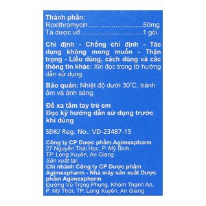 Thuốc bột Agiroxi 50 trị nhiễm khuẩn hô hấp, bệnh bạch hầu (20 gói x 1.5g)