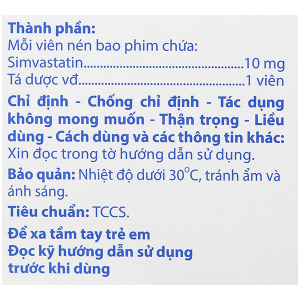 Agisimva 10 trị tăng cholesterol máu, xơ vữa động mạch (3 vỉ x 10 viên)