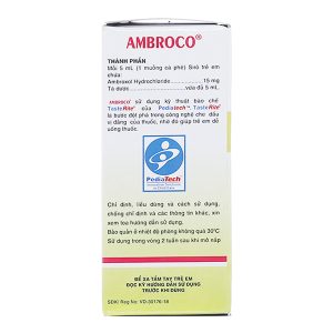 Siro Ambroco 15mg/5ml hỗ trợ tan đàm trong bệnh lý hô hấp chai 60ml