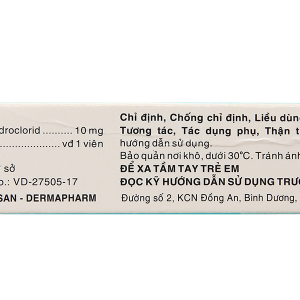 Amilavil 10mg trị trầm cảm, đau dây thần kinh, đái dầm ở trẻ lớn (4 vỉ x 15 viên)