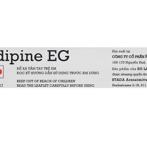 Amlodipine EG 5mg trị tăng huyết áp, đau thắt ngực (3 vỉ x 10 viên)