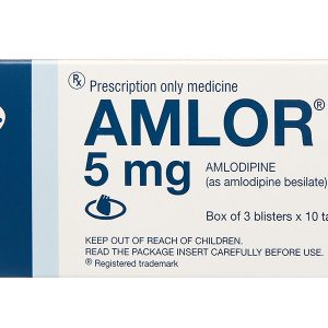 Amlor 5mg trị tăng huyết áp, đau thắt ngực (3 vỉ x 10 viên)
