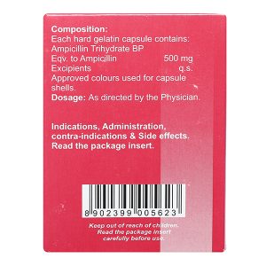 Ampicillin Brawn 500mg trị nhiễm khuẩn (10 vỉ x 10 viên)