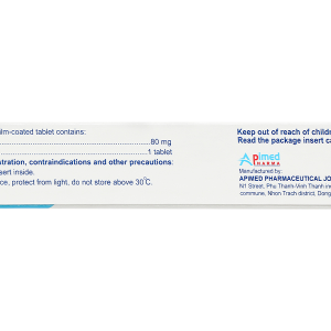 Apival 80 trị tăng huyết áp, suy tim (2 vỉ x 14 viên)