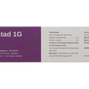 Dung dịch uống Argistad 1g trị tăng amoniac huyết, khó tiêu (20 ống x 5ml)