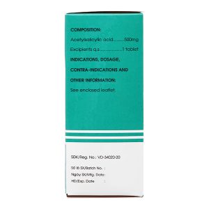 Aspirin pH8 500mg giảm đau, kháng viêm, hạ sốt (20 vỉ x 10 viên)