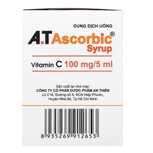 Dung dịch uống A.TAscorbic Syrup 100mg/5ml bổ sung vitamin C (30 ống x 10ml)
