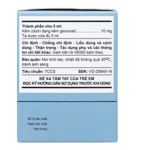 A.TZinC Siro 10mg/5ml hỗ trợ trị tiêu chảy, tăng đề kháng (30 ống x 5ml)