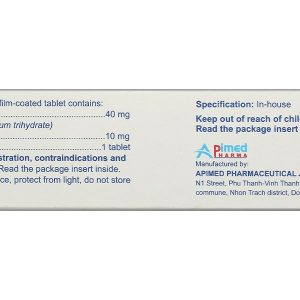 Atorpa-E 40/10 phòng ngừa bệnh tim mạch và trị tăng cholesterol máu (3 vỉ x 10 viên)