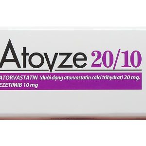 Atovze 20/10 điều trị tăng cholesterol máu (3 vỉ x 10 viên)