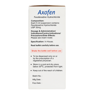 Hỗn dịch uống Axofen trị viêm mũi dị ứng, mày đay chai 50ml