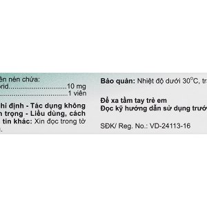 Baburol 10 mg trị hen phế quản, viêm phế quản mạn tính (3 vỉ x 10 viên)