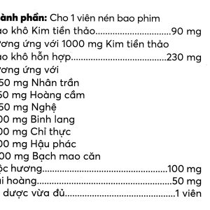 Bài Thạch Danapha điều trị sỏi thận, sỏi mật lọ 45 viên