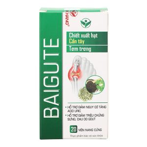 Baigute hỗ trợ cải thiện triệu chứng sưng, đau khớp do gout hộp 20 viên