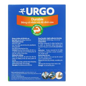 Băng cá nhân vải Urgo Durable (2 x 6cm) hộp 20 miếng