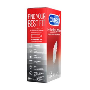 Bao cao su Durex Fetherlite Ultima siêu mỏng 52mm hộp 12 cái