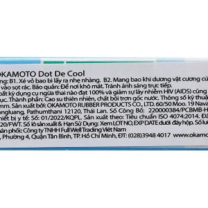Bao cao su Okamoto Dot De Cool 52mm hộp 3 cái