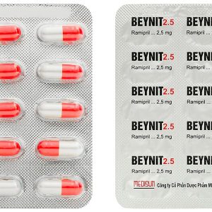 Beynit 2.5 điều trị tăng huyết áp, suy tim sung huyết (10 vỉ x 10 viên)