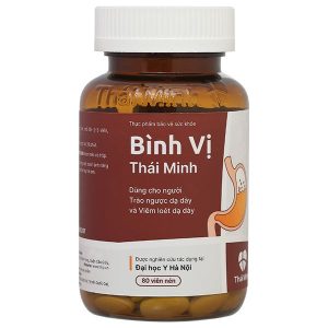 Bình Vị Thái Minh hỗ trợ giảm viêm loét dạ dày lọ 80 viên