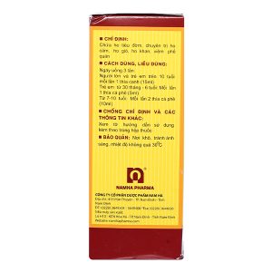 Siro Bổ Phế Nam Hà Chỉ Khái Lộ trị ho cảm, viêm phế quản chai 125ml
