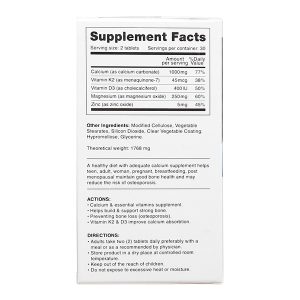 Drlife Bone Builder bổ sung canxi, ngừa loãng xương lọ 60 viên