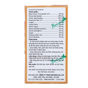 Boni Gut+ giúp đào thải acid uric, hỗ trợ giảm bệnh gút chai 60 viên