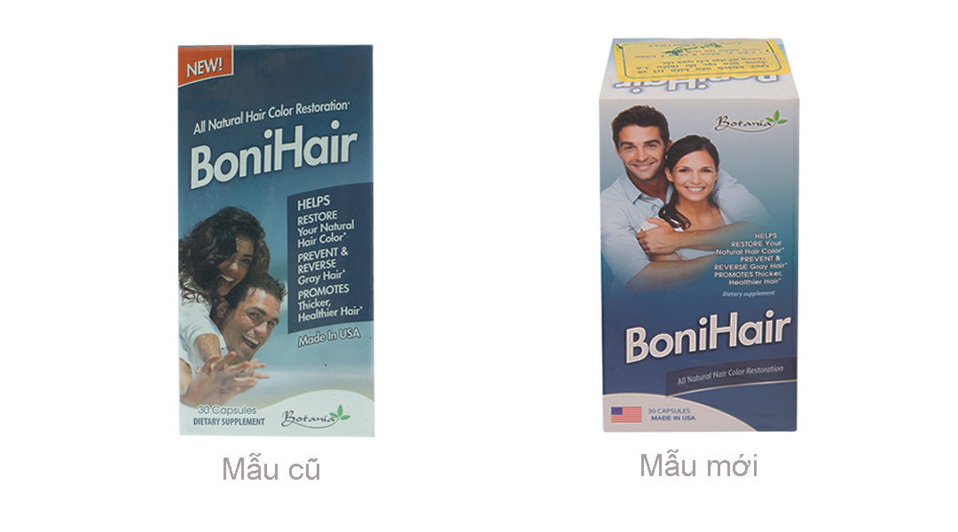 BoniHair giảm rụng tóc, tóc bạc sớm hộp 30 viên