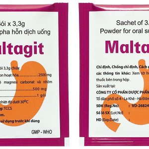 Bột pha hỗn dịch uống Maltagit điều trị triệu chứng đau thực quản - dạ dày (30 gói x 3.3g)