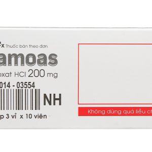 Camoas 200mg giảm triệu chứng tiểu khó, tiểu gấp, tiểu đêm (3 vỉ x 10 viên)