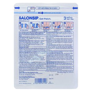 Cao dán Salonsip Gel-Patch (14cm x 10cm) giảm đau, kháng viêm cơ khớp (8 bao x 3 miếng)