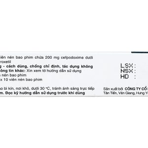 Cebest 200mg trị nhiễm khuẩn từ nhẹ đến trung bình (2 vỉ x 10 viên)