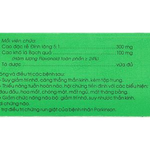 Cebraton phòng và điều trị suy giảm trí nhớ, suy nhược thần kinh (5 vỉ x 10 viên)