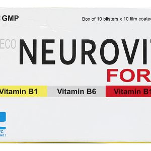 Ceteco Neurovit Fort trị thiếu các vitamin B1, B6, B12 (10 vỉ x 10 viên)