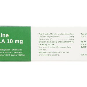 Cetirizine Stella 10mg giảm các triệu chứng viêm mũi dị ứng (5 vỉ x 10 viên)