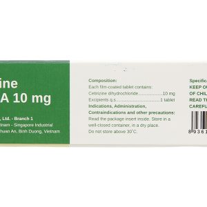 Cetirizine Stella 10mg giảm các triệu chứng viêm mũi dị ứng (5 vỉ x 10 viên)