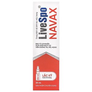 Dung dịch LiveSpo Navax giúp giảm nguy cơ viêm đường tai, mũi, họng chai 20ml