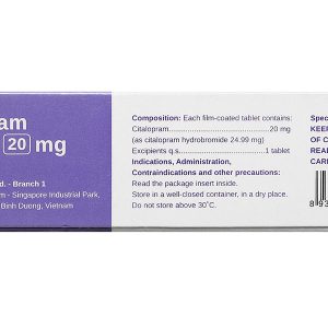 Citalopram Stella 20mg trị trầm cảm và rối loạn hoảng sợ (3 vỉ x 10 viên)