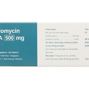 Clarithromycin Stella 500mg trị nhiễm khuẩn (4 vỉ x 7 viên)