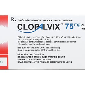 Clopalvix 75mg ngừa xơ vữa động mạch (5 vỉ x 14 viên)