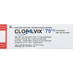 Clopalvix 75mg ngừa xơ vữa động mạch (5 vỉ x 14 viên)