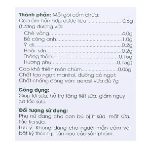 Cốm lợi sữa Ích Nhân hỗ trợ tăng tiết sữa hộp 20 gói x 7g