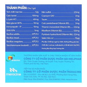 Cốm Bio-acimin Gold+ bổ sung lợi khuẩn, vitamin hộp 30 gói x 4g