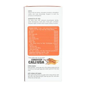 Đông trùng hạ thảo Cordycep Cali USA tăng cường sinh lực hộp 60 viên